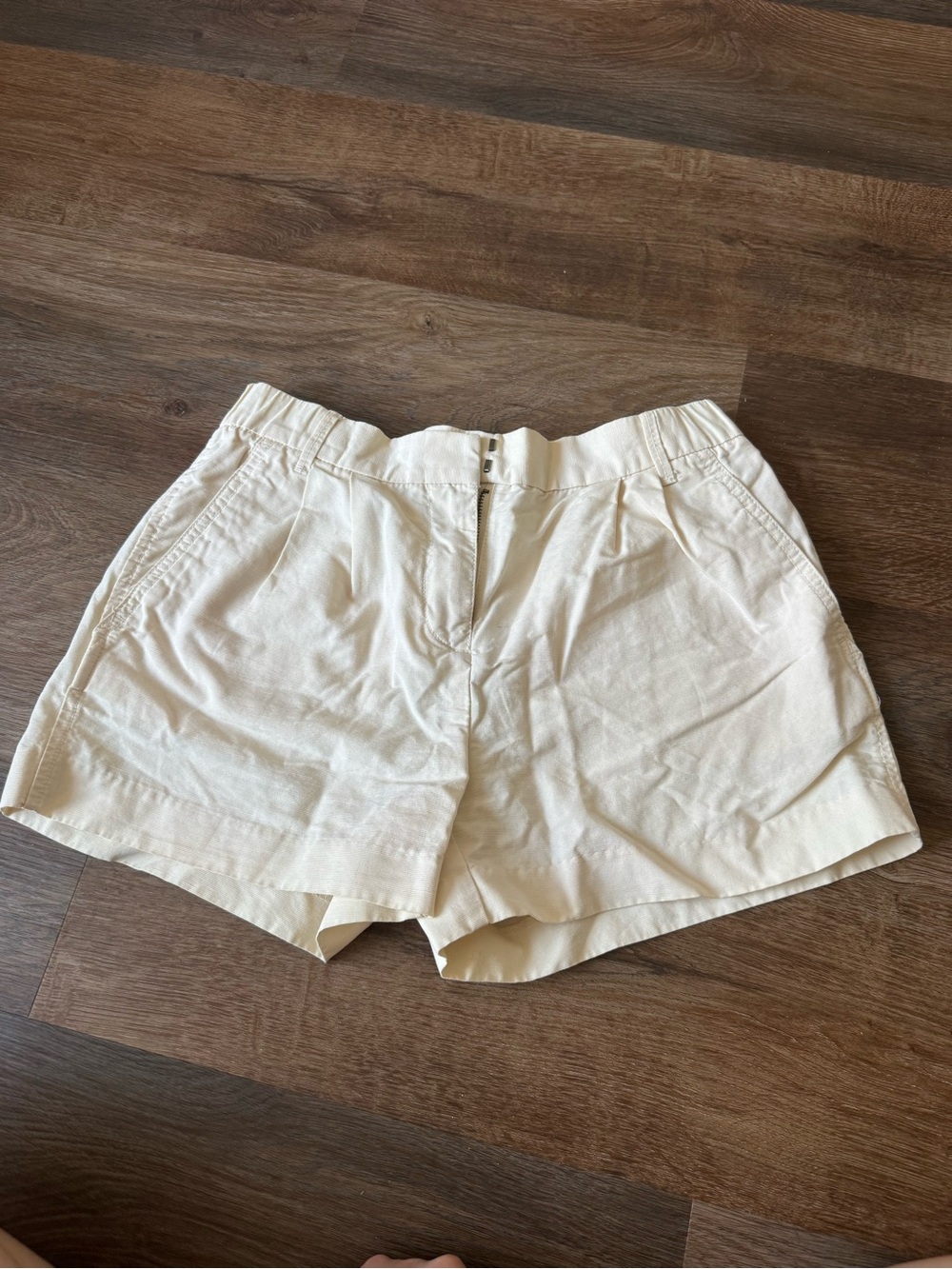 GAP Women's Cream High-Waist Cotton Shorts - SIZE 00